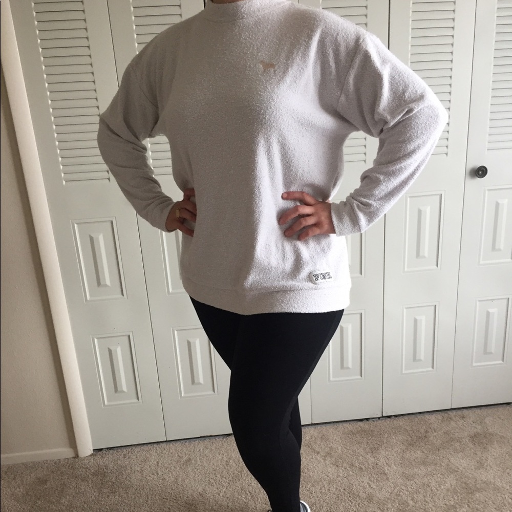 Victoria’s Secret PINK Terry Cloth Mock Neck